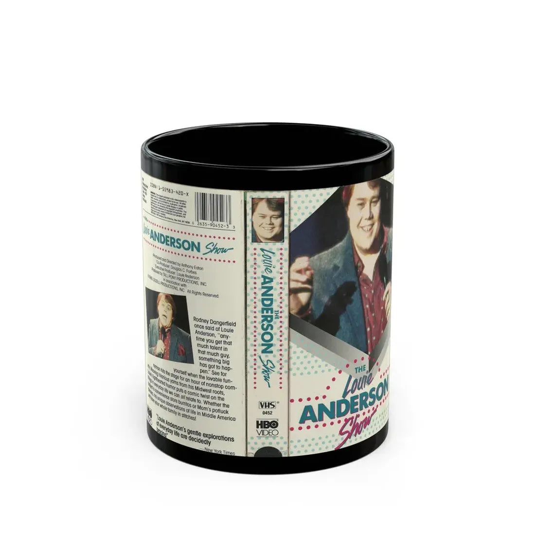 THE LOUIE ANDERSON SHOW (VHS COVER) - Black Coffee Mug 11oz - Go Mug Yourself