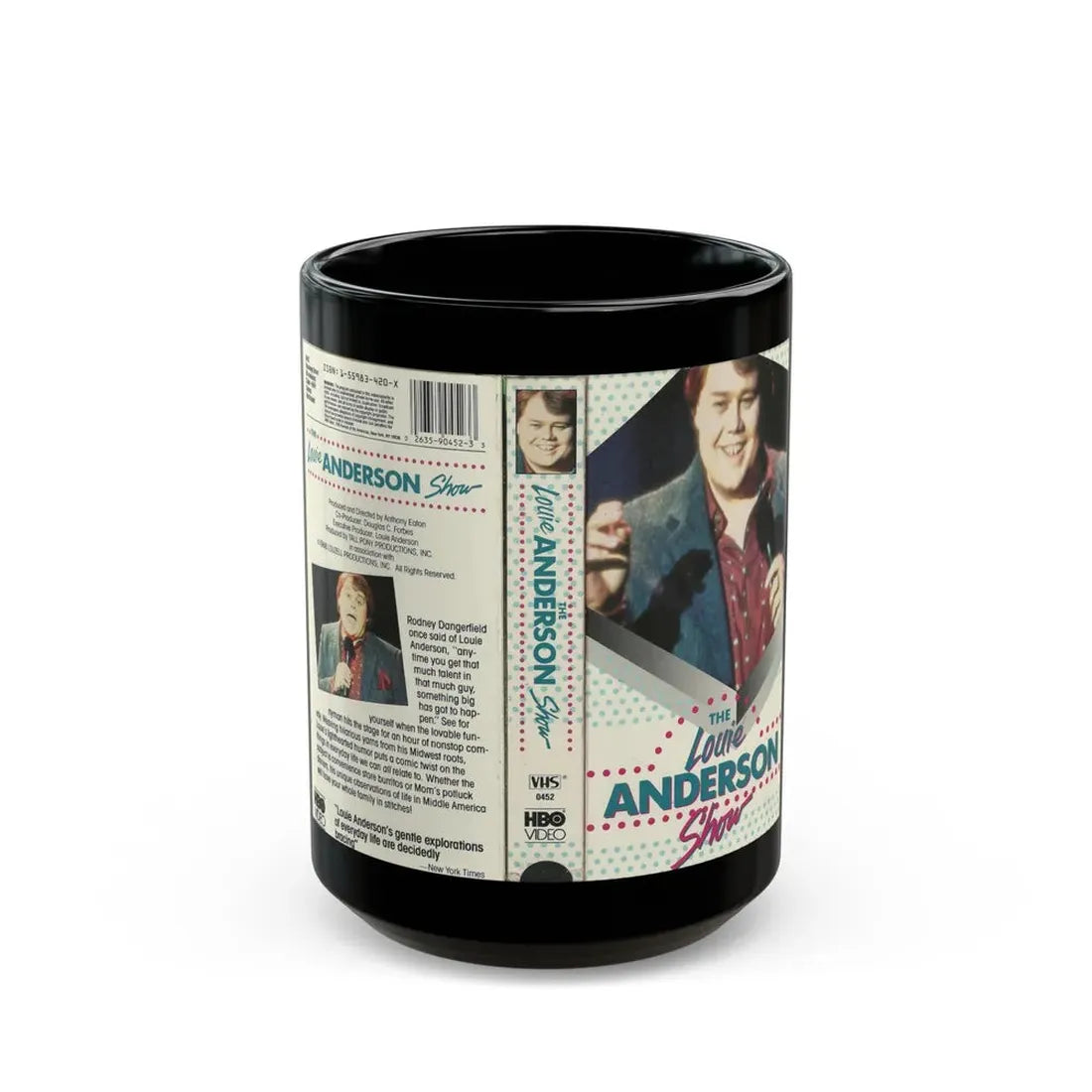 THE LOUIE ANDERSON SHOW (VHS COVER) - Black Coffee Mug 15oz - Go Mug Yourself