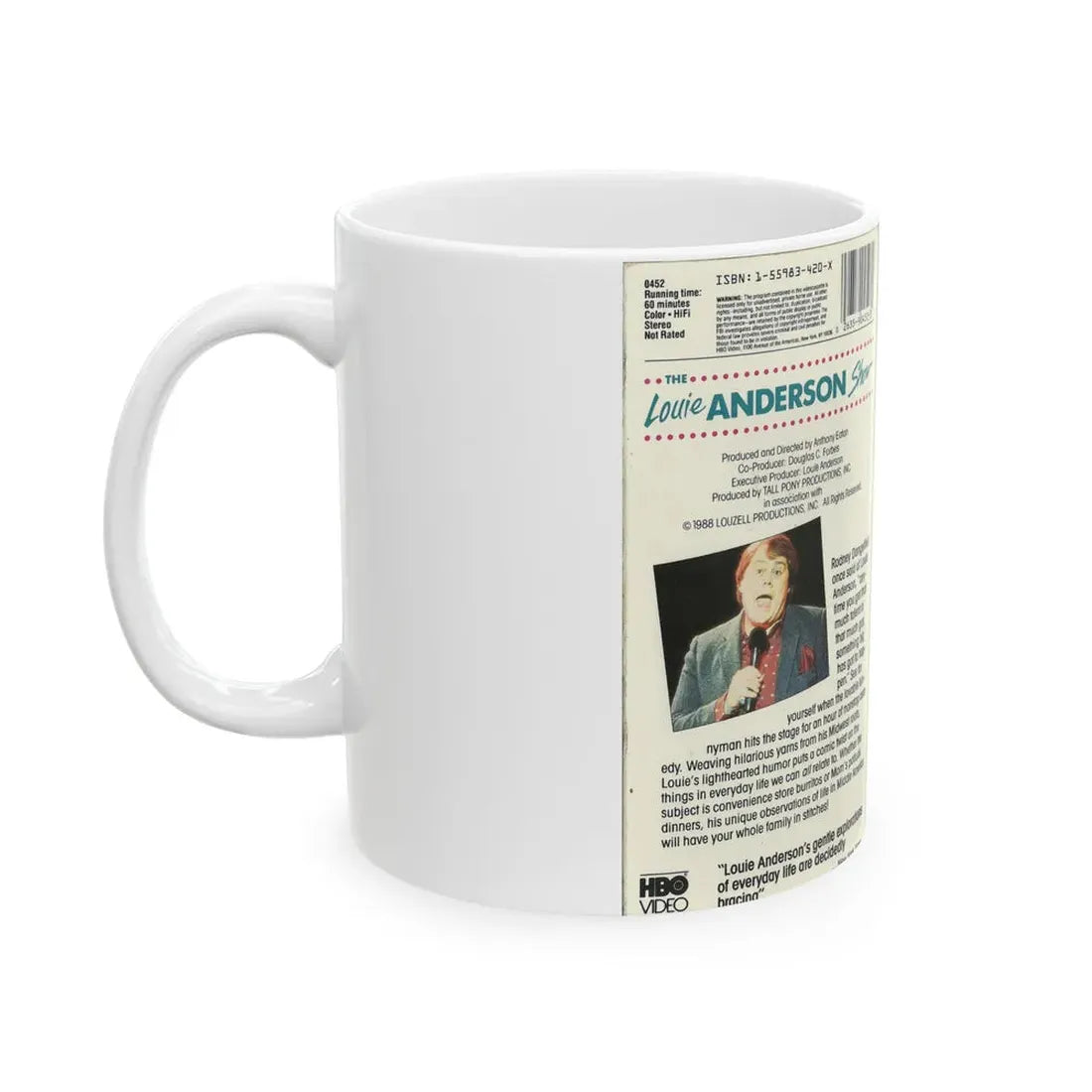 THE LOUIE ANDERSON SHOW (VHS COVER) - White Coffee Mug - Go Mug Yourself