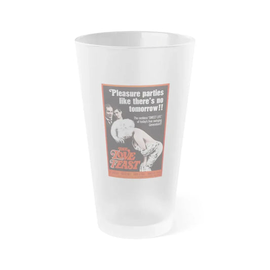 THE LOVE FEAST 1969 Movie Poster - Frosted Pint Glass 16oz 16oz Frosted - Go Mug Yourself