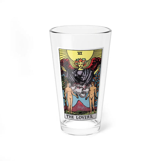 The Lovers (Tarot Card) Pint Glass 16oz-16oz-Go Mug Yourself