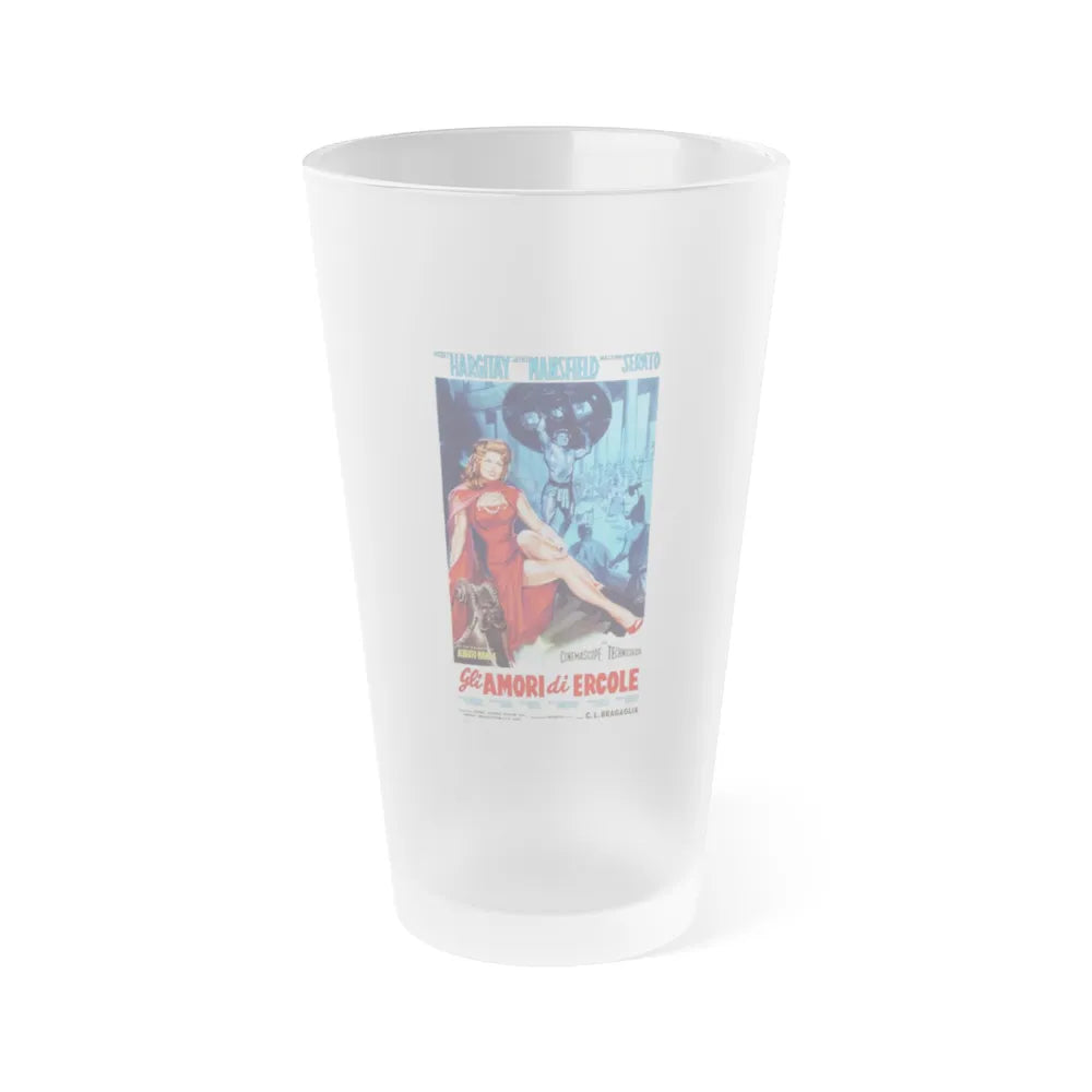 THE LOVES OF HERCULES 1960 Movie Poster - Frosted Pint Glass 16oz-16oz-Frosted-Go Mug Yourself