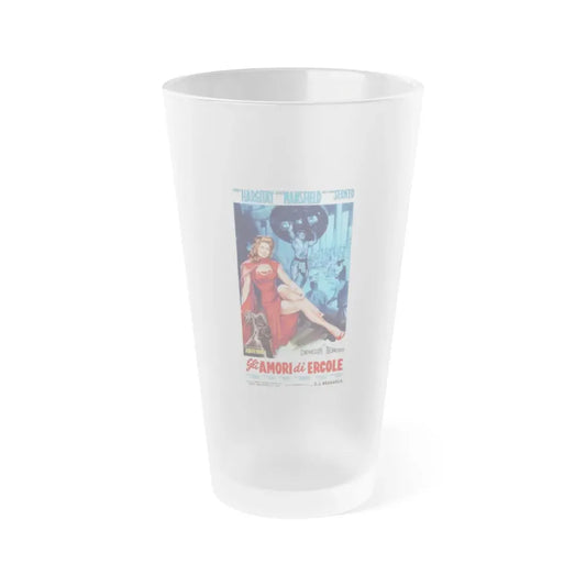 THE LOVES OF HERCULES 1960 Movie Poster - Frosted Pint Glass 16oz 16oz Frosted - Go Mug Yourself