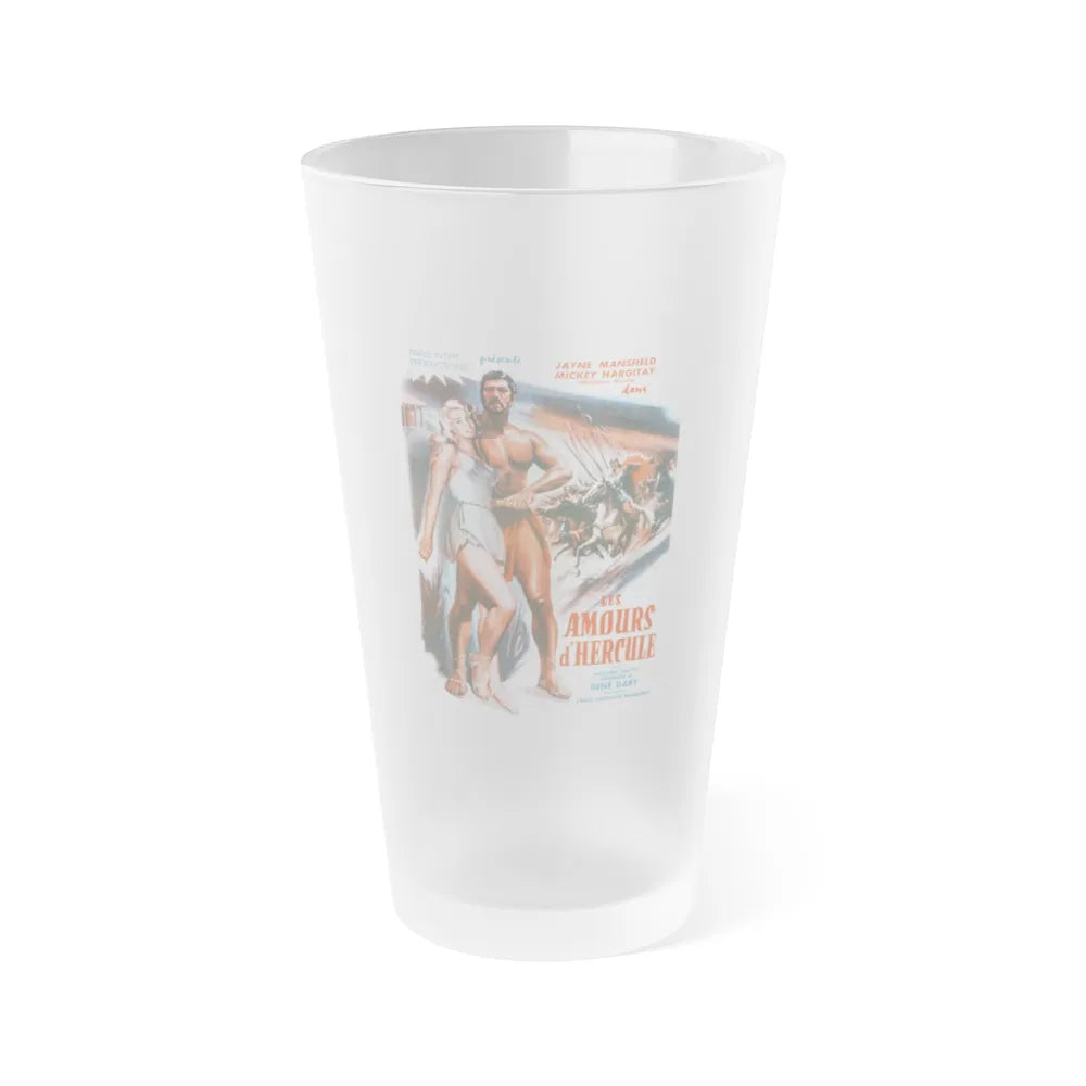 THE LOVES OF HERCULES (FRENCH) 1960 Movie Poster - Frosted Pint Glass 16oz-16oz-Frosted-Go Mug Yourself