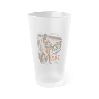 THE LOVES OF HERCULES (FRENCH) 1960 Movie Poster - Frosted Pint Glass 16oz 16oz Frosted - Go Mug Yourself