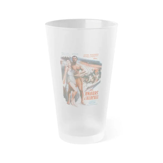 THE LOVES OF HERCULES (FRENCH) 1960 Movie Poster - Frosted Pint Glass 16oz 16oz Frosted - Go Mug Yourself