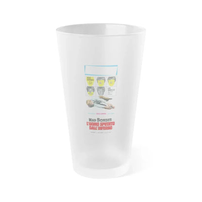 THE MAD BOMBER (ITALIAN) 1973 Movie Poster - Frosted Pint Glass 16oz Default Title - Go Mug Yourself