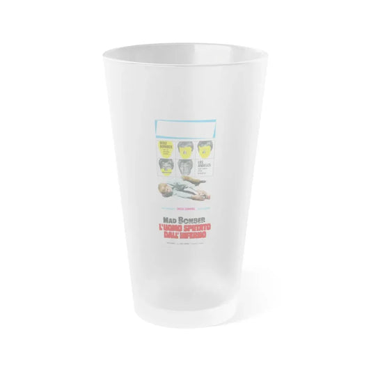 THE MAD BOMBER (ITALIAN) 1973 Movie Poster - Frosted Pint Glass 16oz Default Title - Go Mug Yourself
