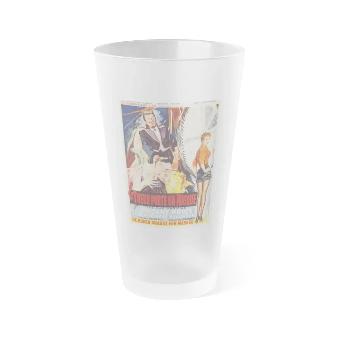 THE MAD MAGICIAN (BELGIAN) 1954 Movie Poster - Frosted Pint Glass 16oz Default Title - Go Mug Yourself