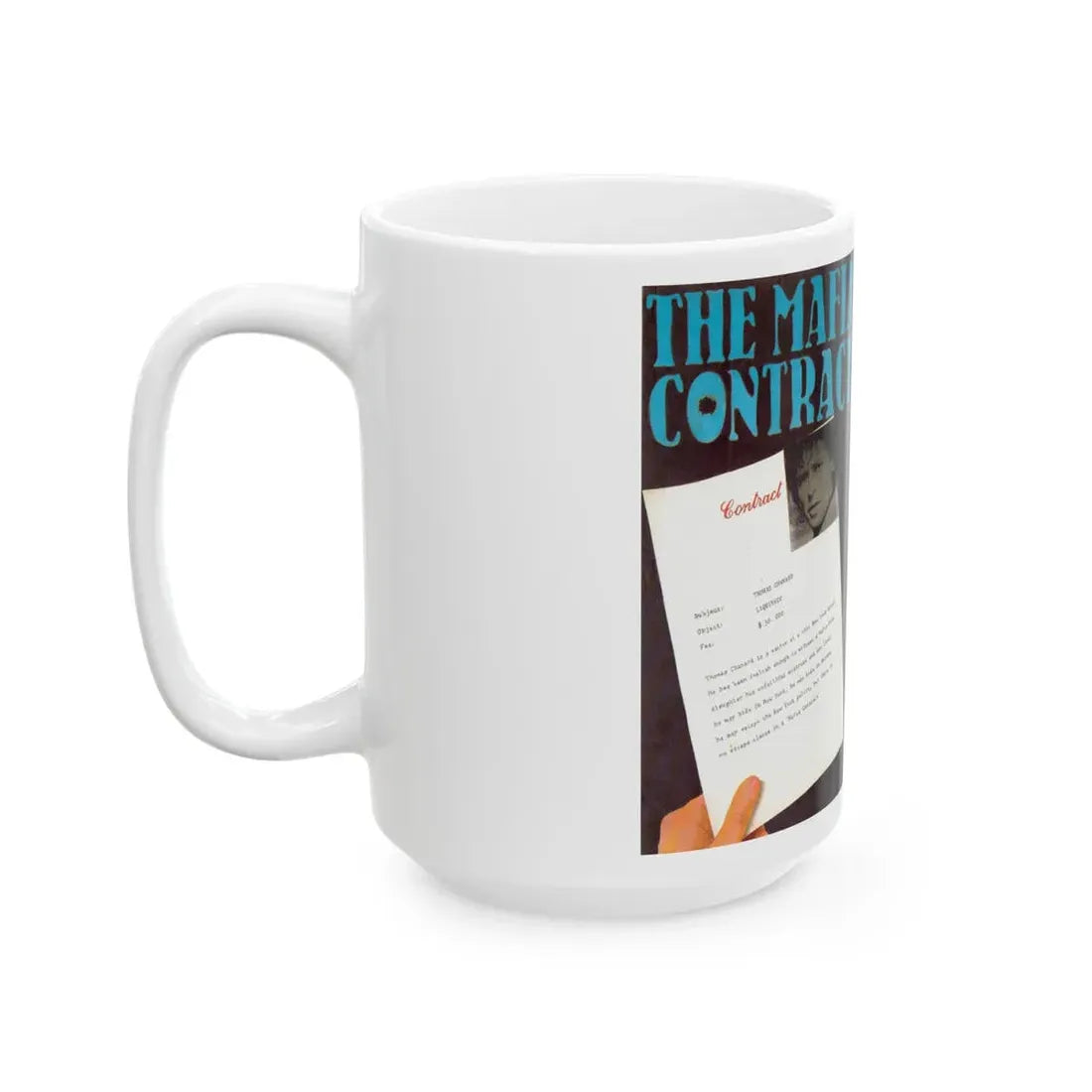 THE MAFIA CONTRACT (VHS COVER) - White Coffee Mug - Go Mug Yourself