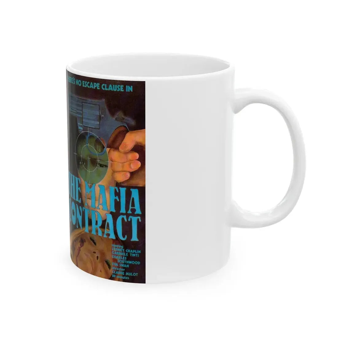 THE MAFIA CONTRACT (VHS COVER) - White Coffee Mug - Go Mug Yourself