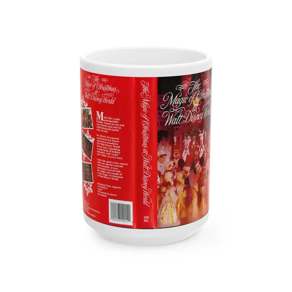 THE MAGIC OF CHRISTMAS AT WALT DISNEY WORLD (VHS COVER) - White Coffee Mug-15oz-Go Mug Yourself