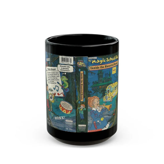 THE MAGIC SCHOOL BUS INSIDE THE HAUNTED HOUSE (VHS COVER) - Black Coffee Mug-15oz-Go Mug Yourself