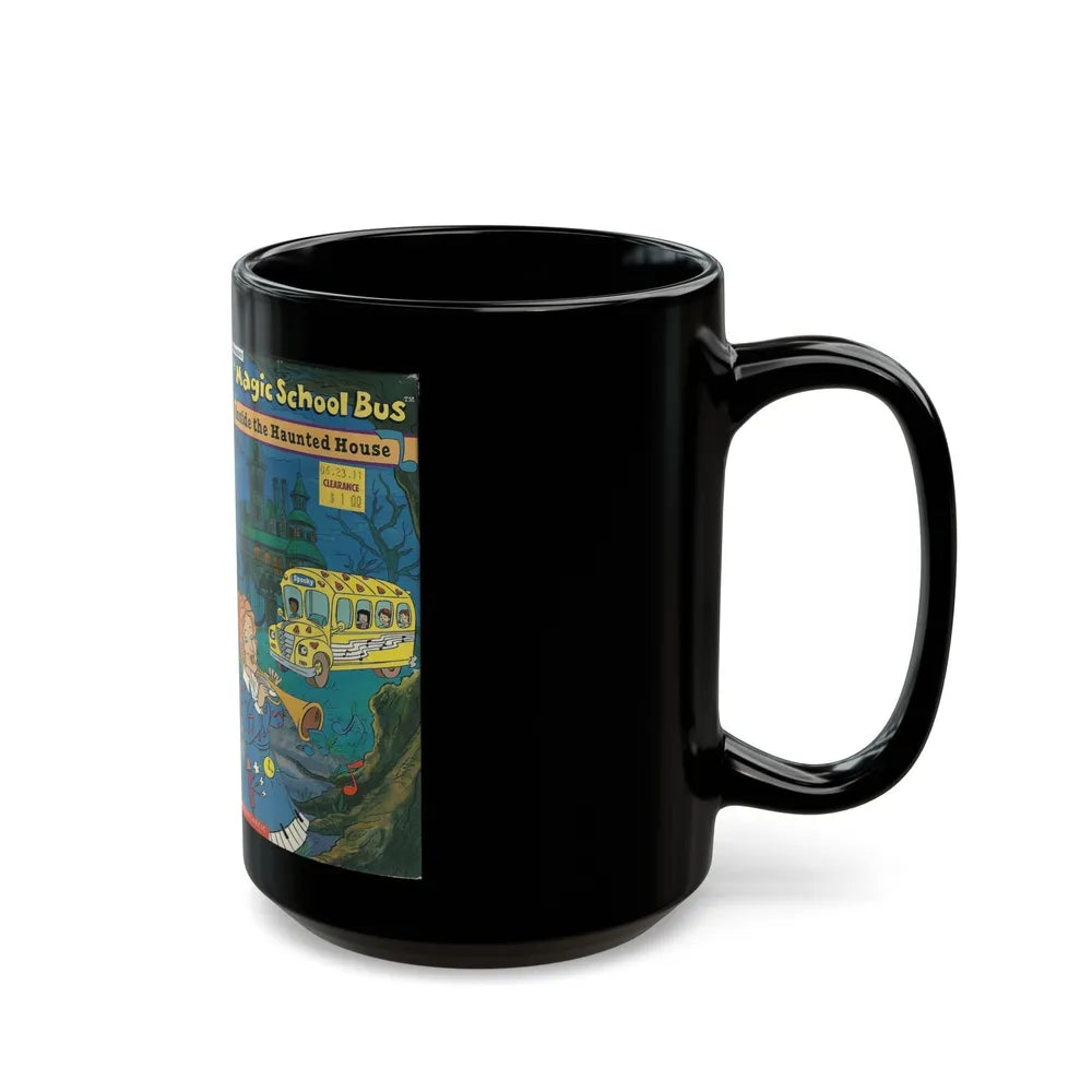 THE MAGIC SCHOOL BUS INSIDE THE HAUNTED HOUSE (VHS COVER) - Black Coffee Mug-Go Mug Yourself