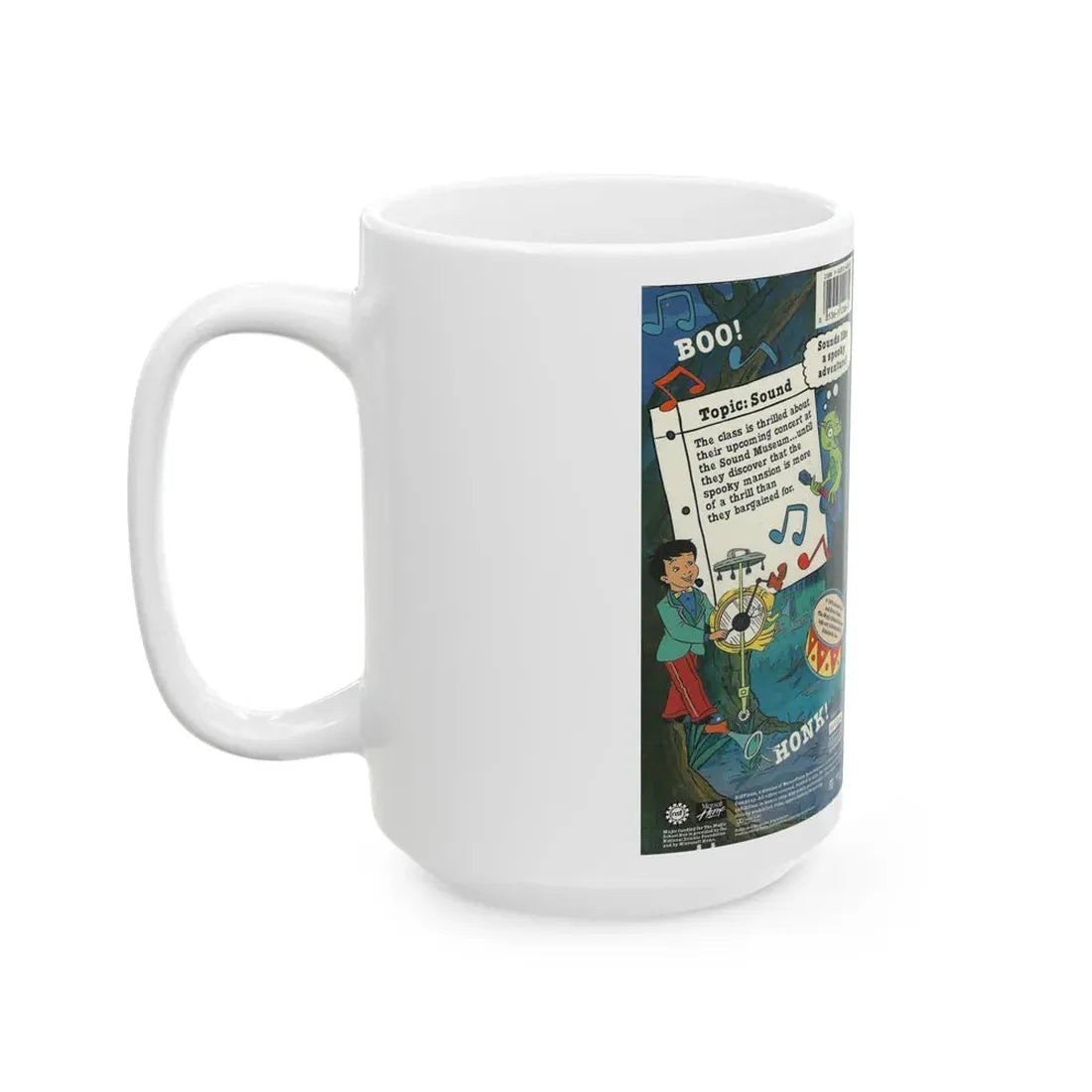 THE MAGIC SCHOOL BUS INSIDE THE HAUNTED HOUSE (VHS COVER) - White Coffee Mug - Go Mug Yourself