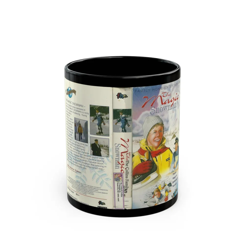 THE MAGIC SNOWMAN (VHS COVER) - Black Coffee Mug-11oz-Go Mug Yourself