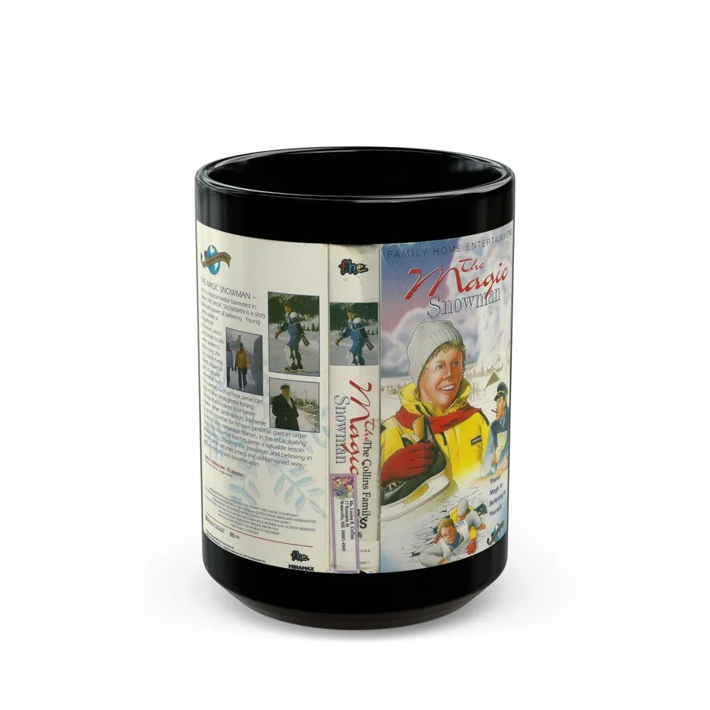 THE MAGIC SNOWMAN (VHS COVER) - Black Coffee Mug-15oz-Go Mug Yourself