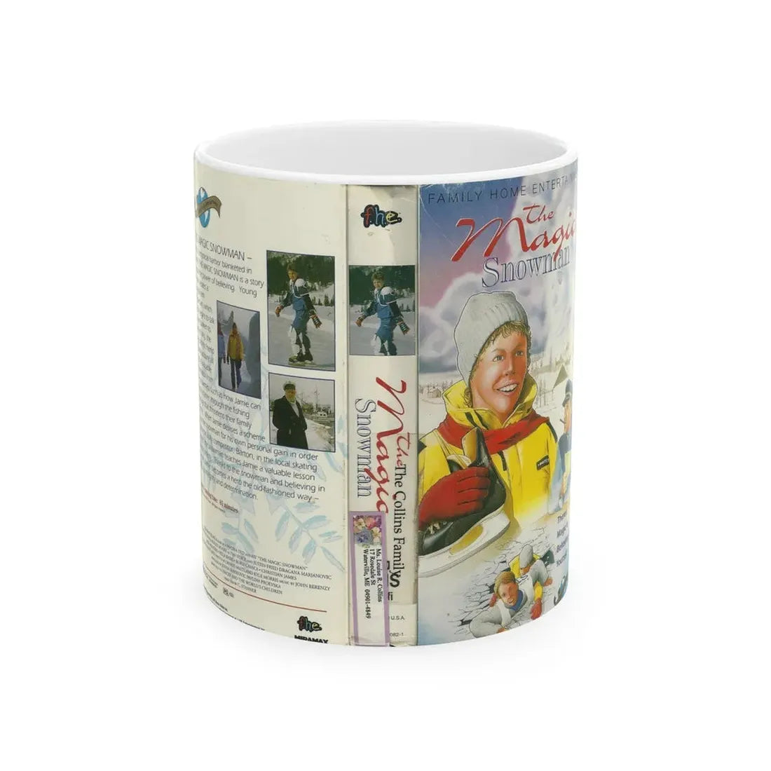 THE MAGIC SNOWMAN (VHS COVER) - White Coffee Mug 11oz - Go Mug Yourself