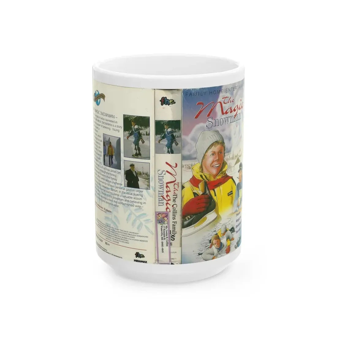 THE MAGIC SNOWMAN (VHS COVER) - White Coffee Mug 15oz - Go Mug Yourself