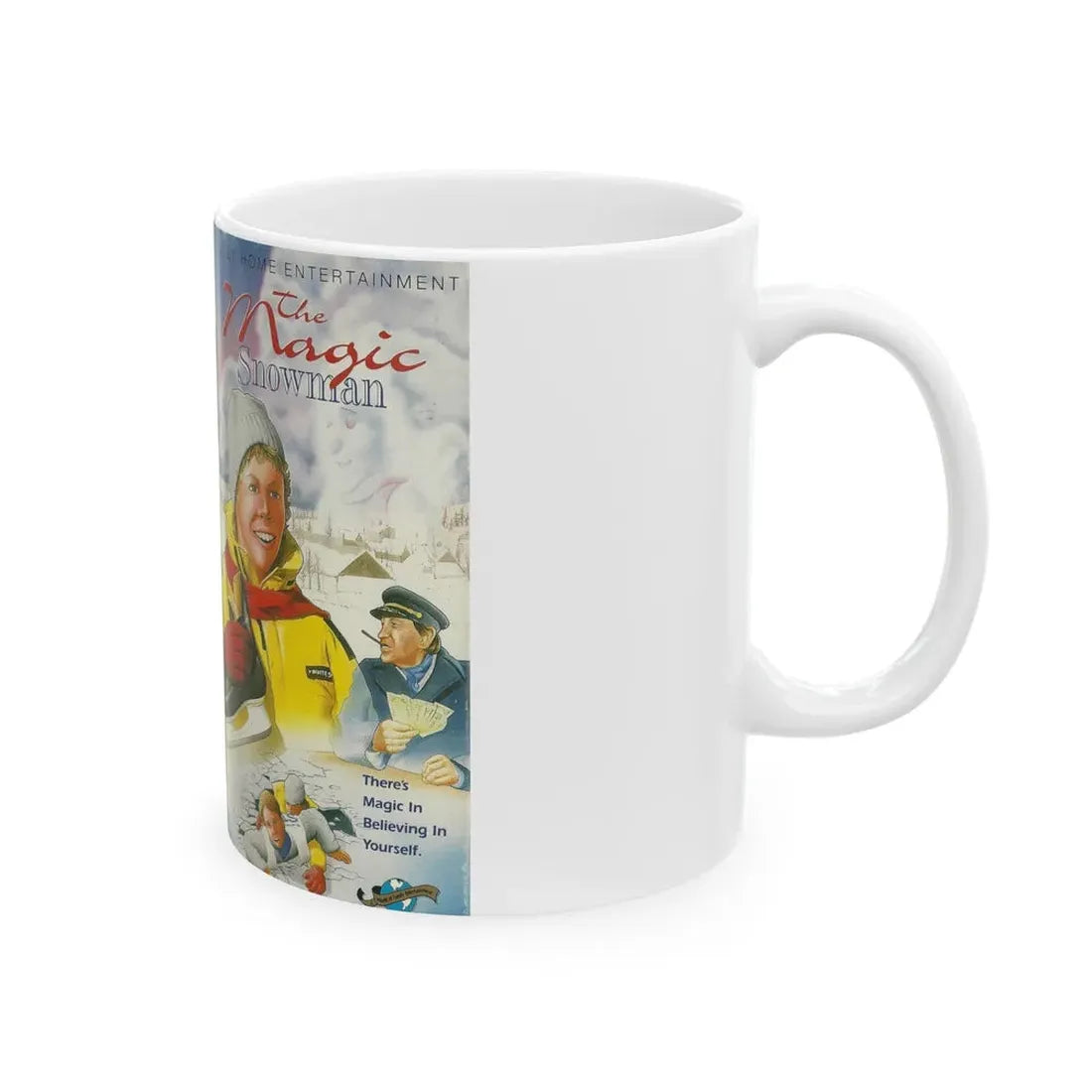 THE MAGIC SNOWMAN (VHS COVER) - White Coffee Mug - Go Mug Yourself