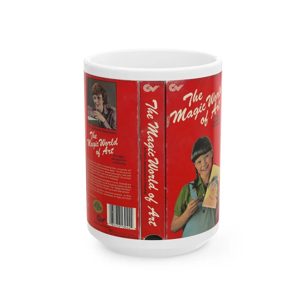 THE MAGIC WORLD OF ART (VHS COVER) - White Coffee Mug-15oz-Go Mug Yourself