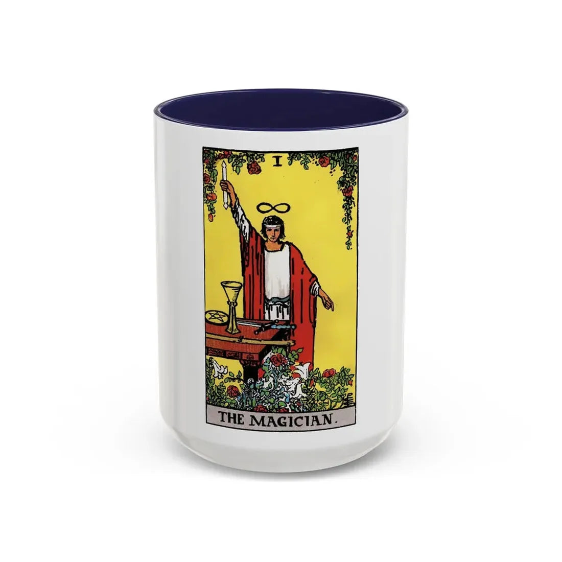 The Magician (Tarot Card) Accent Coffee Mug 15oz Navy - Go Mug Yourself