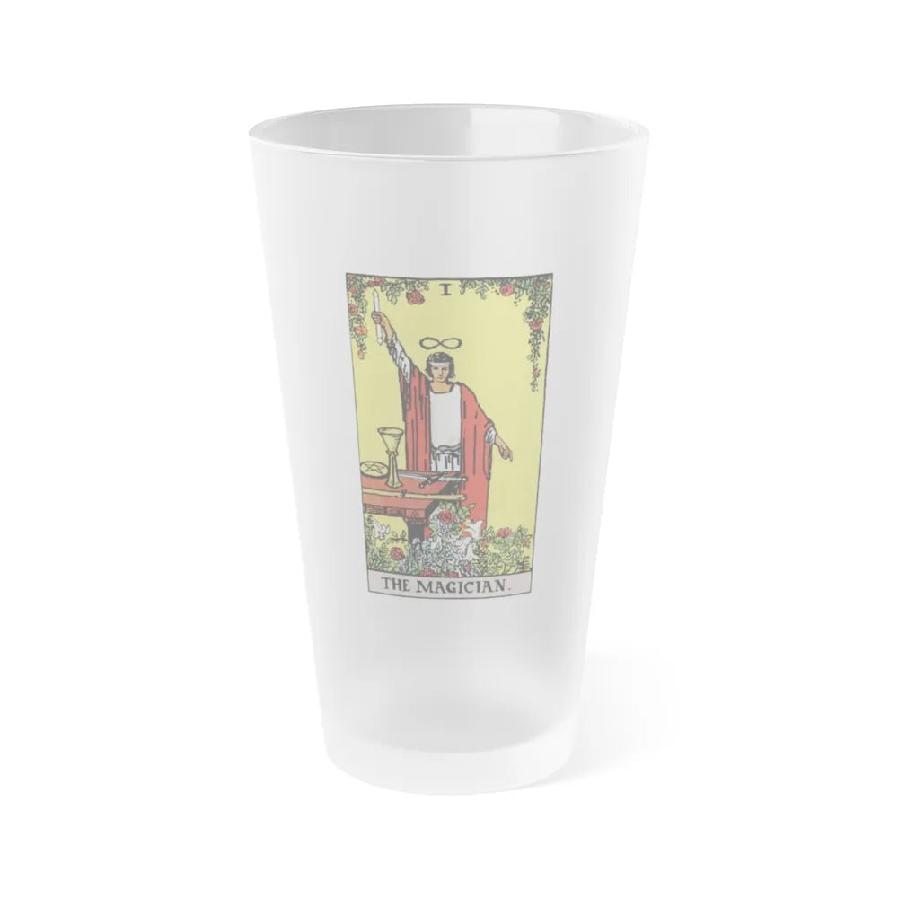 The Magician (Tarot Card) Frosted Pint Glass 16oz-Go Mug Yourself