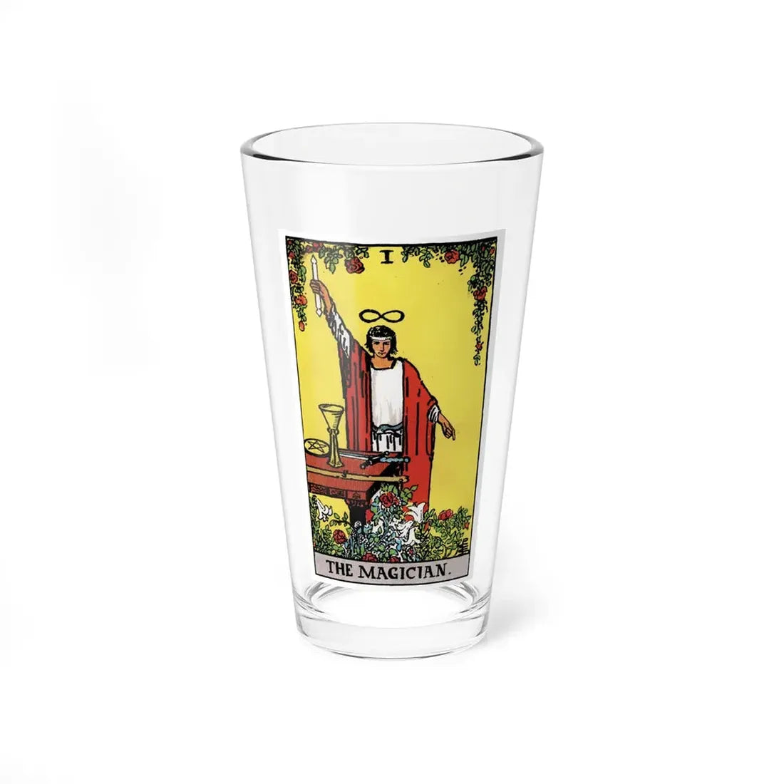 The Magician (Tarot Card) Pint Glass 16oz 16oz - Go Mug Yourself