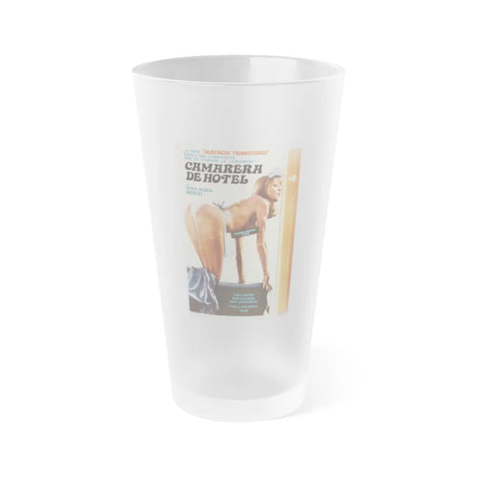 THE MAID SEDUCES LODGERS (Camarera de hotel) 1980 Movie Poster - Frosted Pint Glass 16oz-Go Mug Yourself