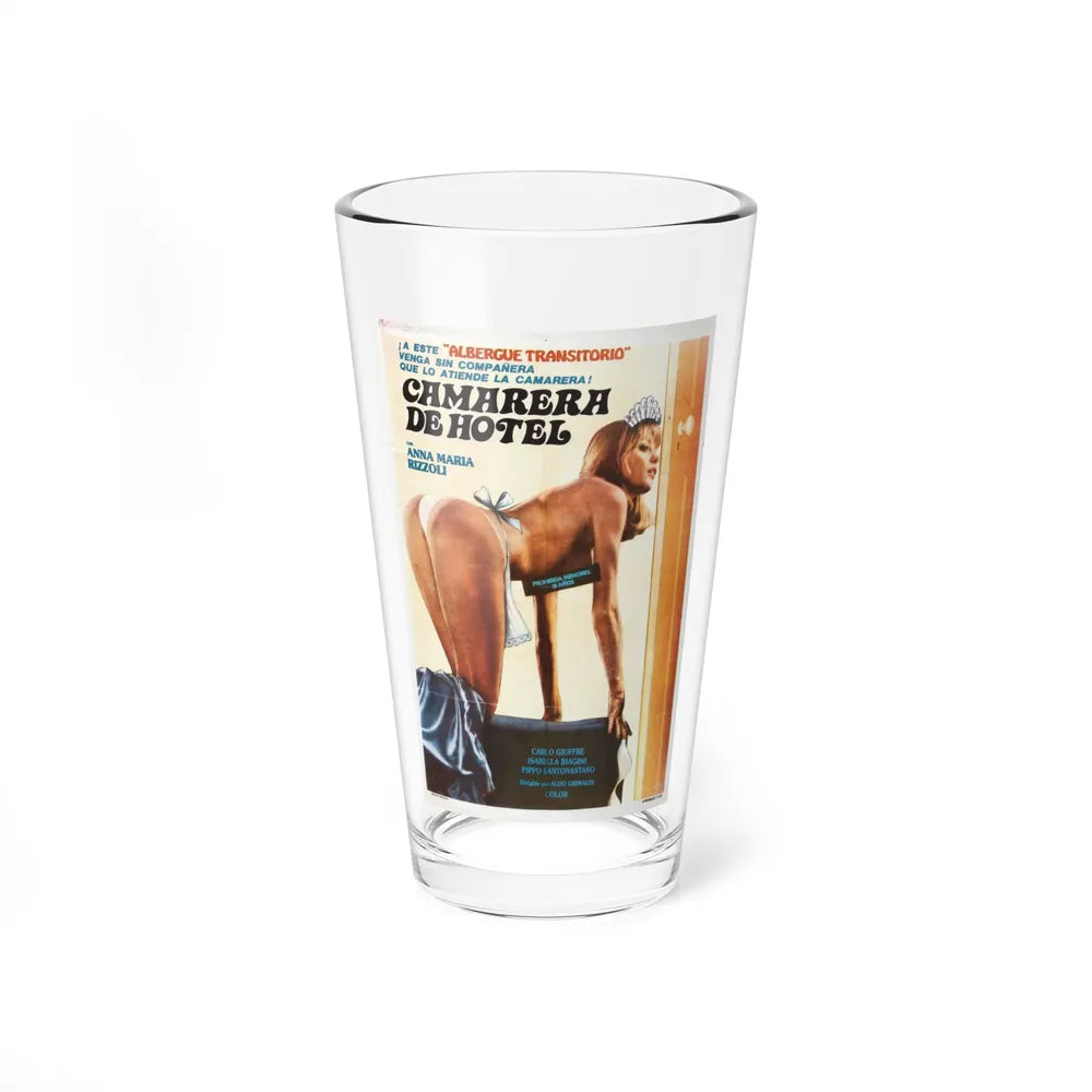 THE MAID SEDUCES LODGERS (Camarera de hotel) 1980 Movie Poster - Pint Glass 16oz-16oz-Go Mug Yourself