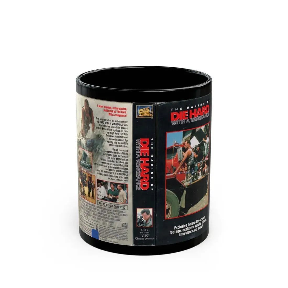 THE MAKING OF DIE HARD WITH A VENGEANCE (VHS COVER) - Black Coffee Mug 11oz - Go Mug Yourself