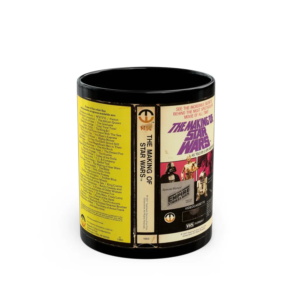 THE MAKING OF STAR WARS (VHS COVER) - Black Coffee Mug-11oz-Go Mug Yourself