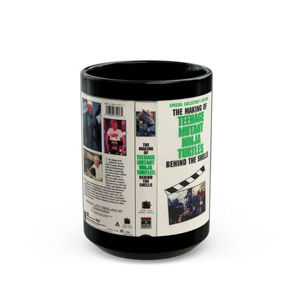 THE MAKING OF TEENAGE MUTANT NINJA TURTLES BEHIND THE SCENES (VHS COVER) - Black Coffee Mug 15oz - Go Mug Yourself