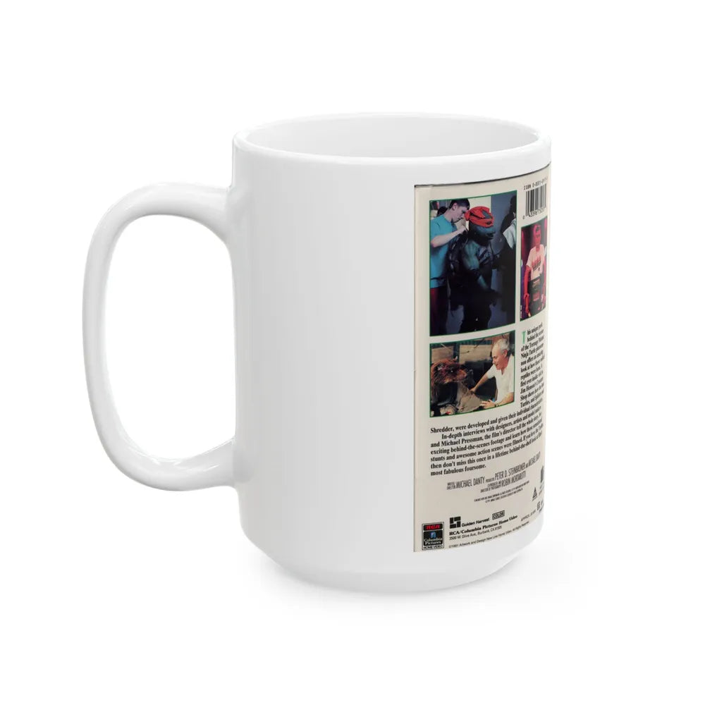 THE MAKING OF TEENAGE MUTANT NINJA TURTLES BEHIND THE SCENES (VHS COVER) - White Coffee Mug-Go Mug Yourself