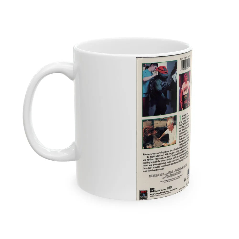 THE MAKING OF TEENAGE MUTANT NINJA TURTLES BEHIND THE SCENES (VHS COVER) - White Coffee Mug-Go Mug Yourself