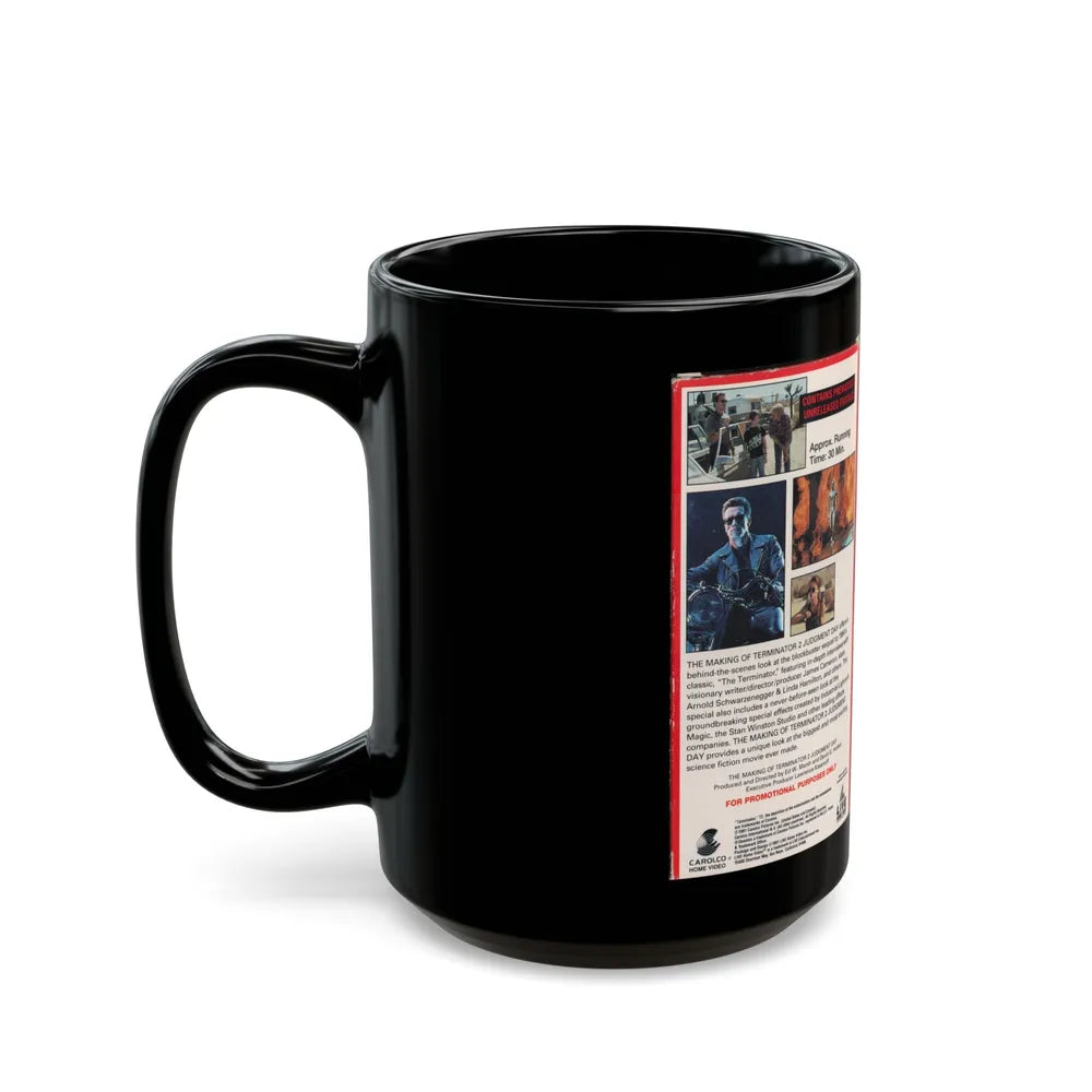 THE MAKING OF TERMINATOR 2 JUDGMENT DAY (VHS COVER) - Black Coffee Mug-Go Mug Yourself