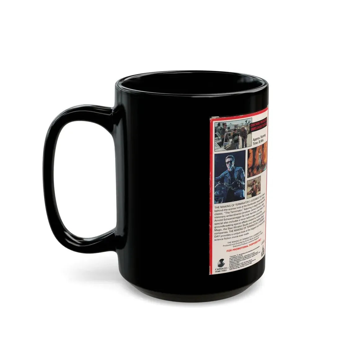 THE MAKING OF TERMINATOR 2 JUDGMENT DAY (VHS COVER) - Black Coffee Mug - Go Mug Yourself