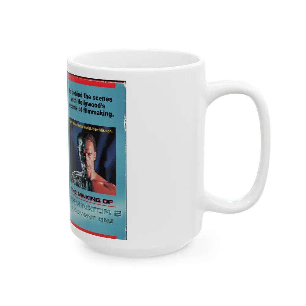 THE MAKING OF TERMINATOR 2 JUDGMENT DAY (VHS COVER) - White Coffee Mug-Go Mug Yourself