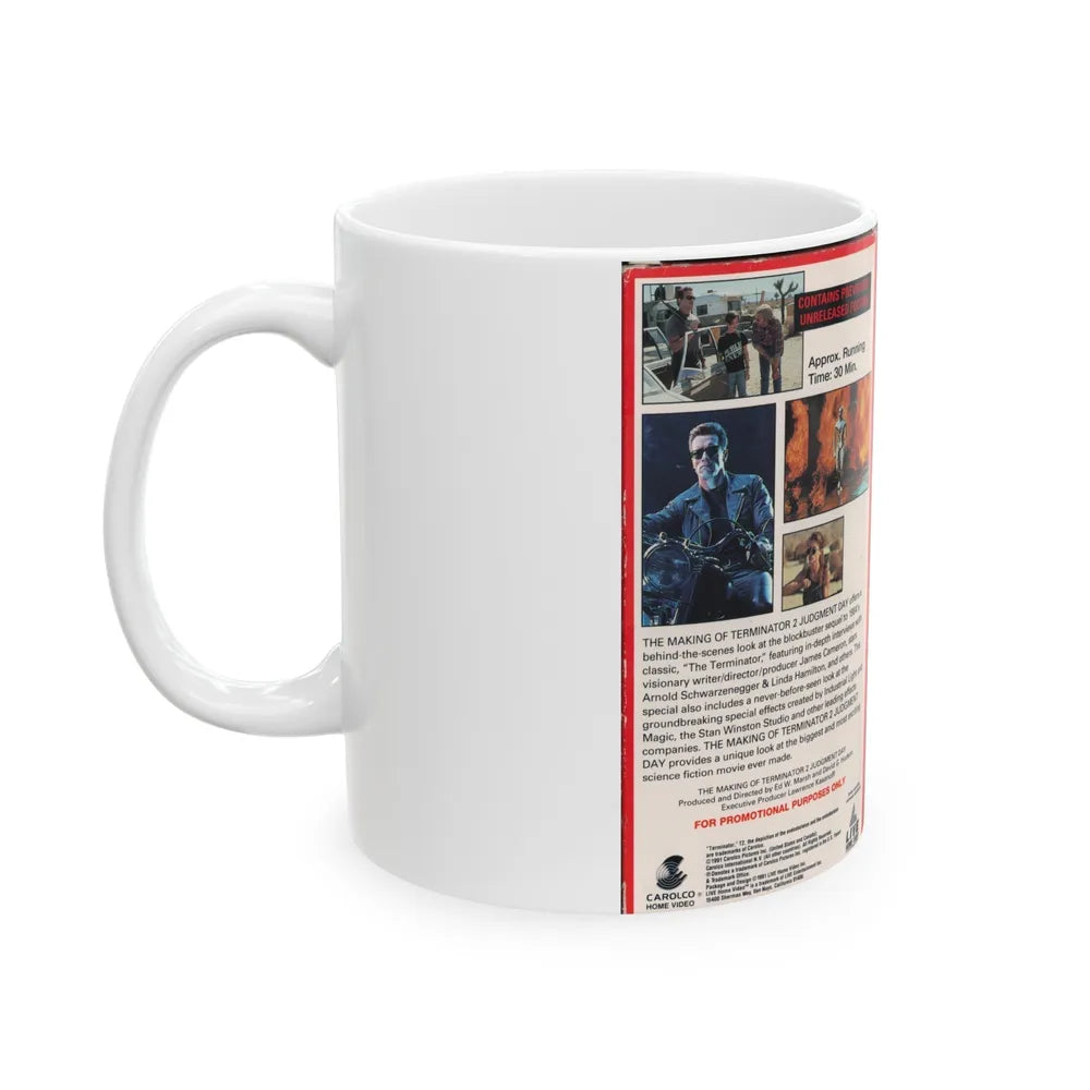 THE MAKING OF TERMINATOR 2 JUDGMENT DAY (VHS COVER) - White Coffee Mug-Go Mug Yourself