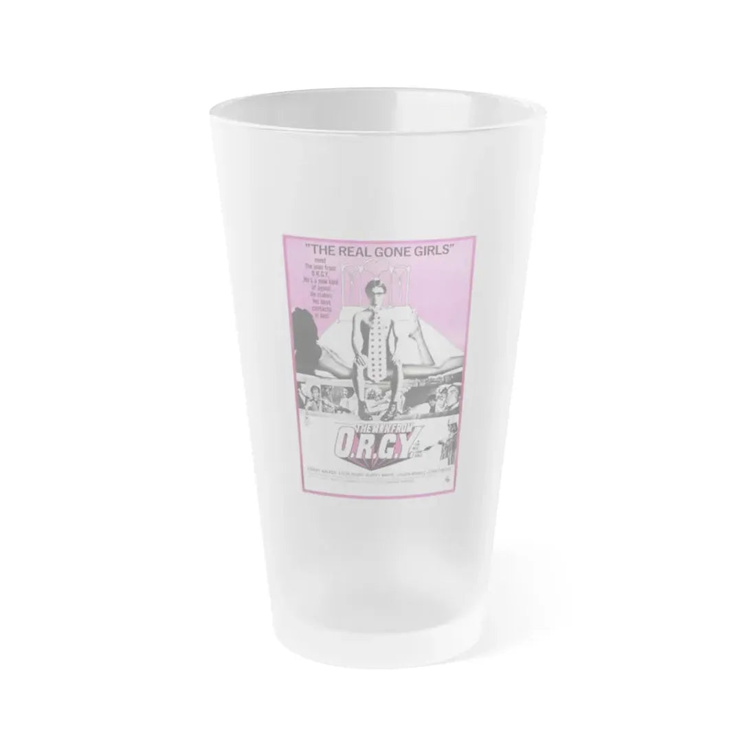 THE MAN FROM O.R.G.Y. 1970 Movie Poster - Frosted Pint Glass 16oz Default Title - Go Mug Yourself