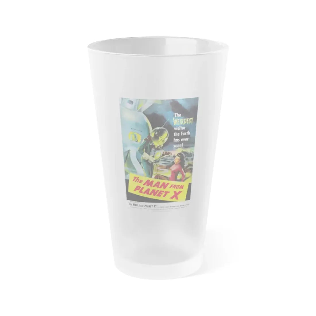 THE MAN FROM PLANET X 1951 Movie Poster - Frosted Pint Glass 16oz Default Title - Go Mug Yourself