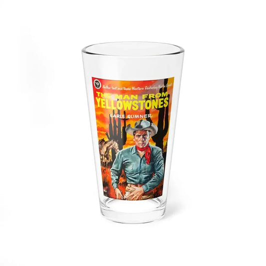 The Man from Yellowstones, Peveril Paperback Cover, 1956 - Pint Glass 16oz 16oz - Go Mug Yourself