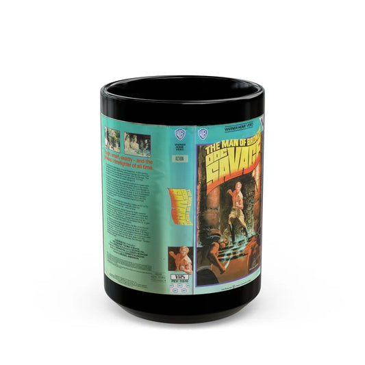 THE MAN OF BRONZE DOC SAVAGE (VHS COVER) - Black Coffee Mug-15oz-Go Mug Yourself