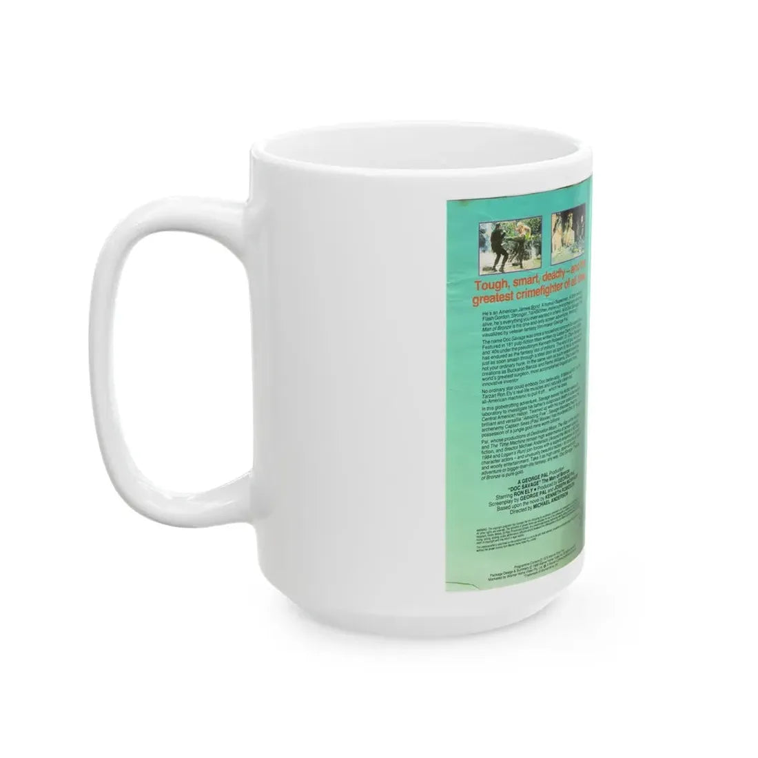 THE MAN OF BRONZE DOC SAVAGE (VHS COVER) - White Coffee Mug - Go Mug Yourself