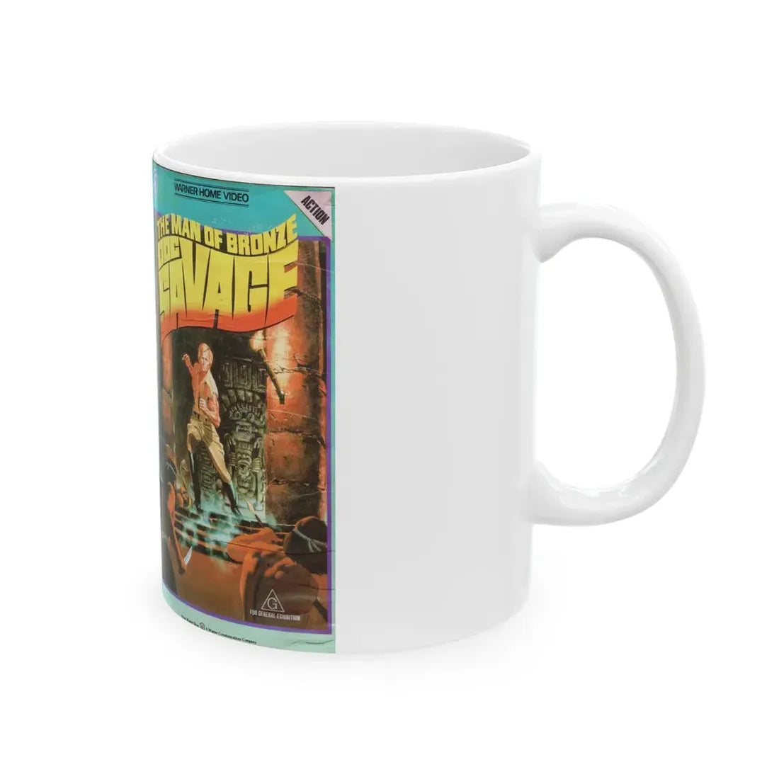 THE MAN OF BRONZE DOC SAVAGE (VHS COVER) - White Coffee Mug - Go Mug Yourself