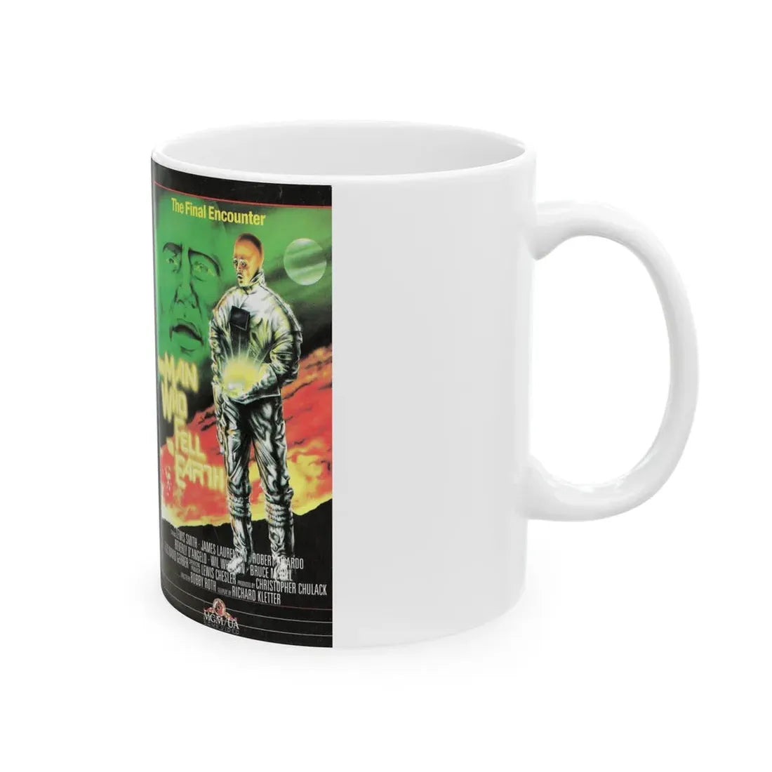 THE MAN WHO FELL TO EARTH (VHS COVER) - White Coffee Mug - Go Mug Yourself