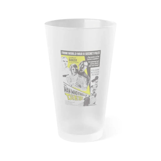 THE MAN WHO FINALLY DIED 1963 Movie Poster - Frosted Pint Glass 16oz Default Title - Go Mug Yourself