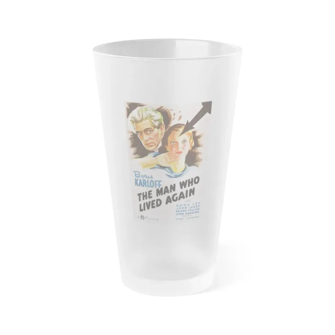 THE MAN WHO LIVED AGAIN 1936 Movie Poster - Frosted Pint Glass 16oz Default Title - Go Mug Yourself