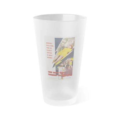 THE MAN WHO TURNED TO STONE 1957 Movie Poster - Frosted Pint Glass 16oz Default Title - Go Mug Yourself