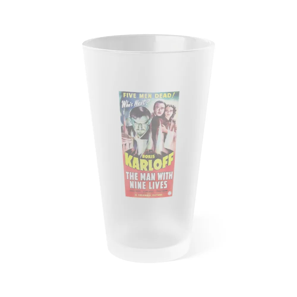 THE MAN WITH NINE LIVES (2) 1940 Movie Poster - Frosted Pint Glass 16oz-16oz-Frosted-Go Mug Yourself